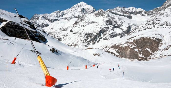 Schneekanon für fahrbare Pisten