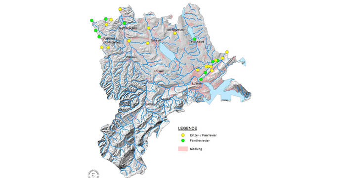 Karte Biberverbreitung Kt. LU