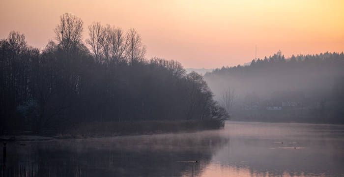 L'humeur du matin au dessus du lac