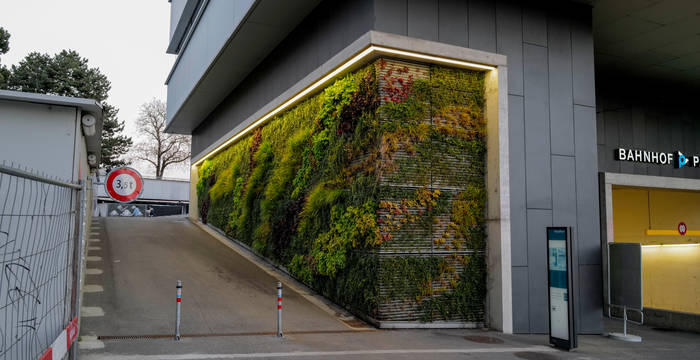 Espace vert à côté d'un parking @ Matthias Sorg