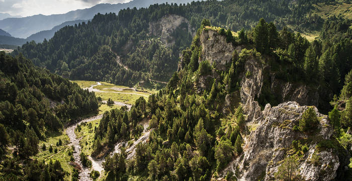 Paysage rude et verdoyant au col du Lukmanier. © Markus Bühler