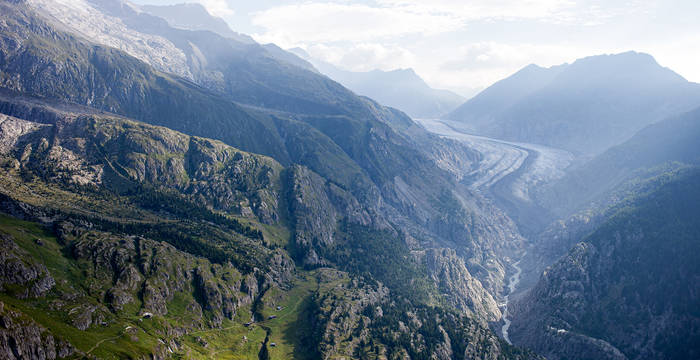 Der Aletschgletscher ist das grösste Wildnisgebiet der Schweiz.