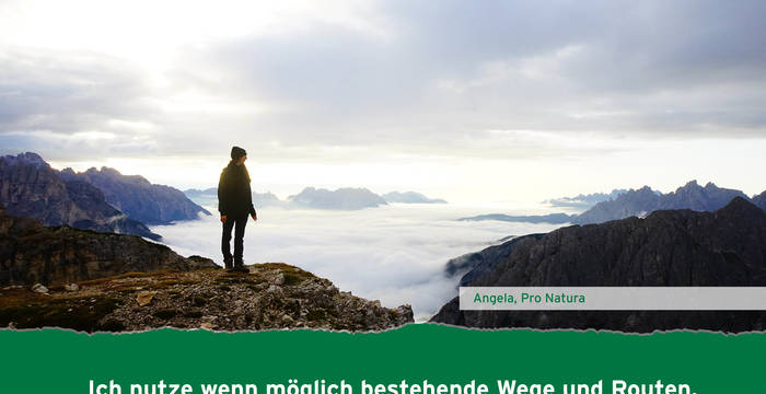 Ich nutze wenn möglich bestehende Wege und Routen.