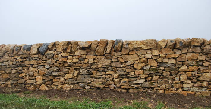 Probstenberg (SO): reconstruction d’un mur en pierres sèches historique très ancien sur la frontière entre Soleure et Berne. Photo: Fondation Actions Environnement (FAE)