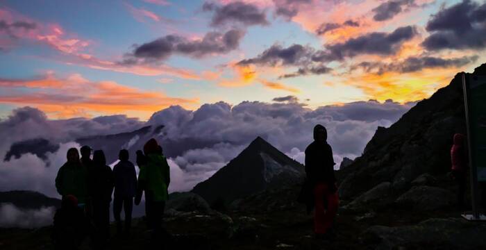 Aube depuis les montagnes