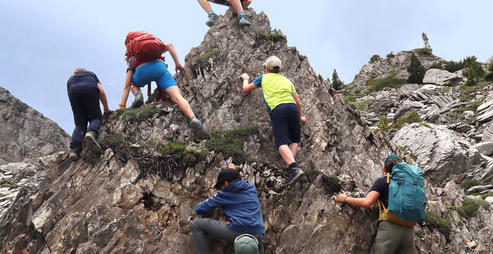 Ab in die Berge, klettern