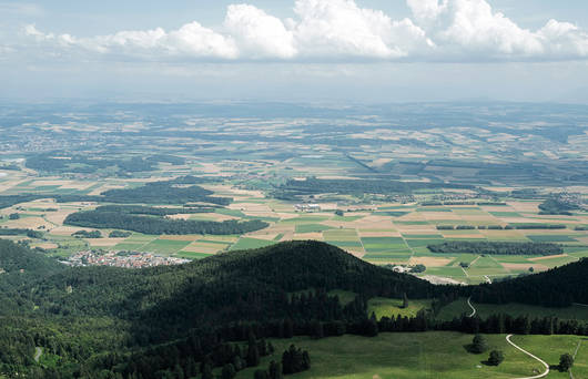 Blick von den Aiguilles de Baulmes Richtung Moudon