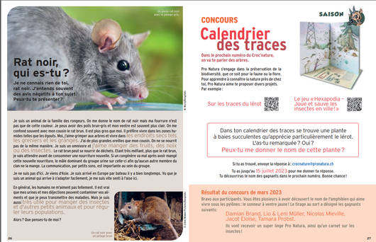Article de saison © Pro Natura
