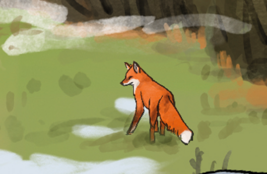 Illustration eines Rotfuchses