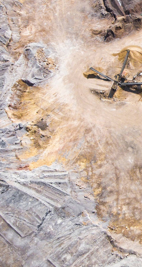Blick auf Goldmine von oben