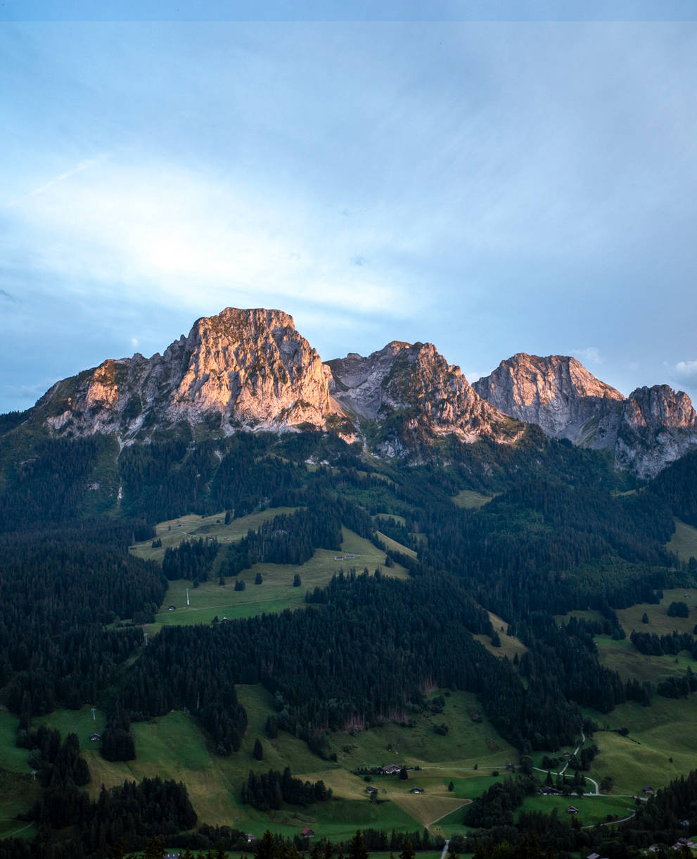 Blick auf das BLN La Pierreuse – Gummfluh – Vallée de L’Étivaz