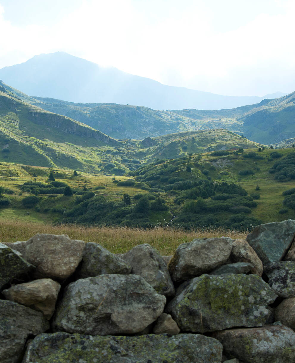 Sicht auf die Alp Flix
