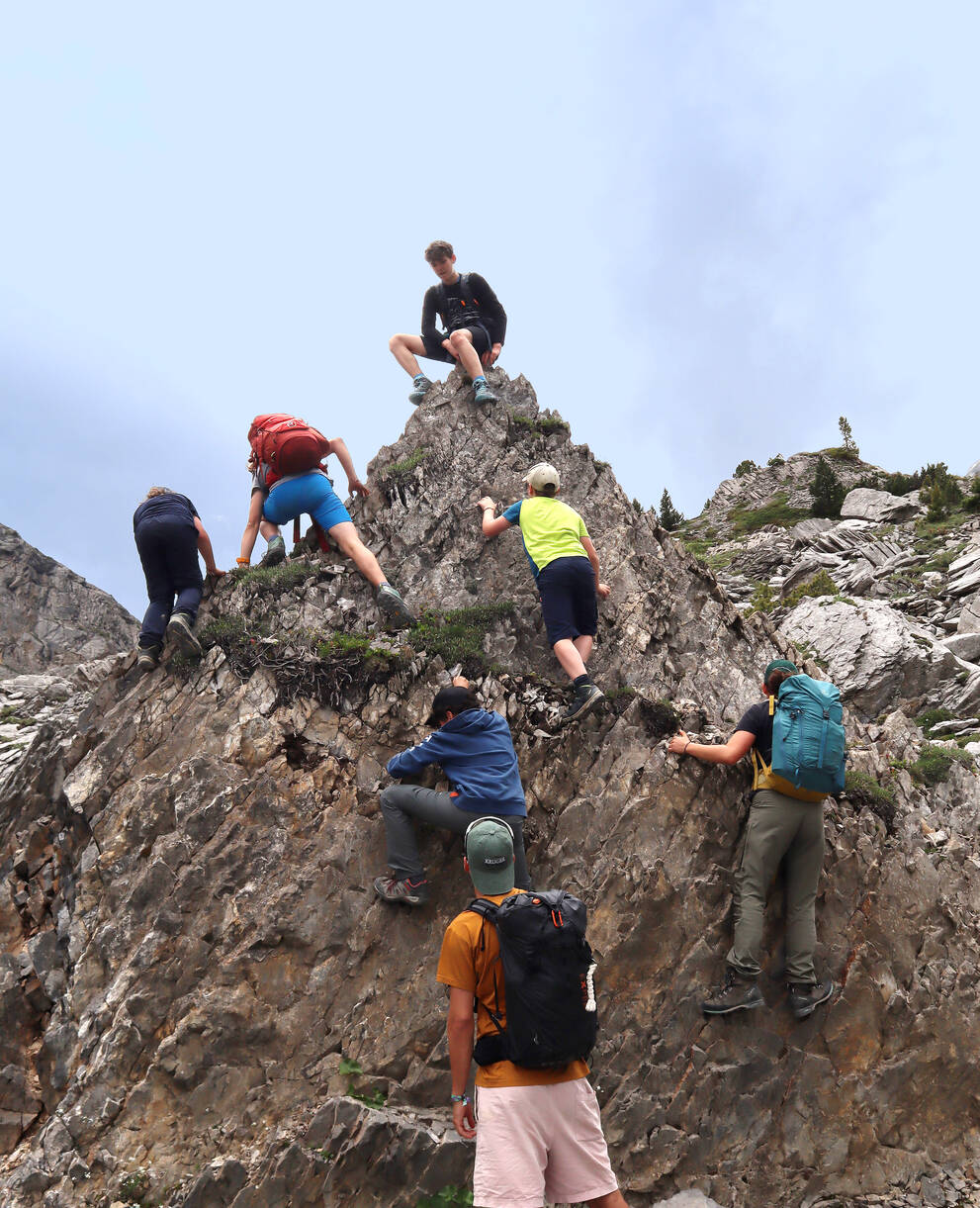 Ab in die Berge, klettern