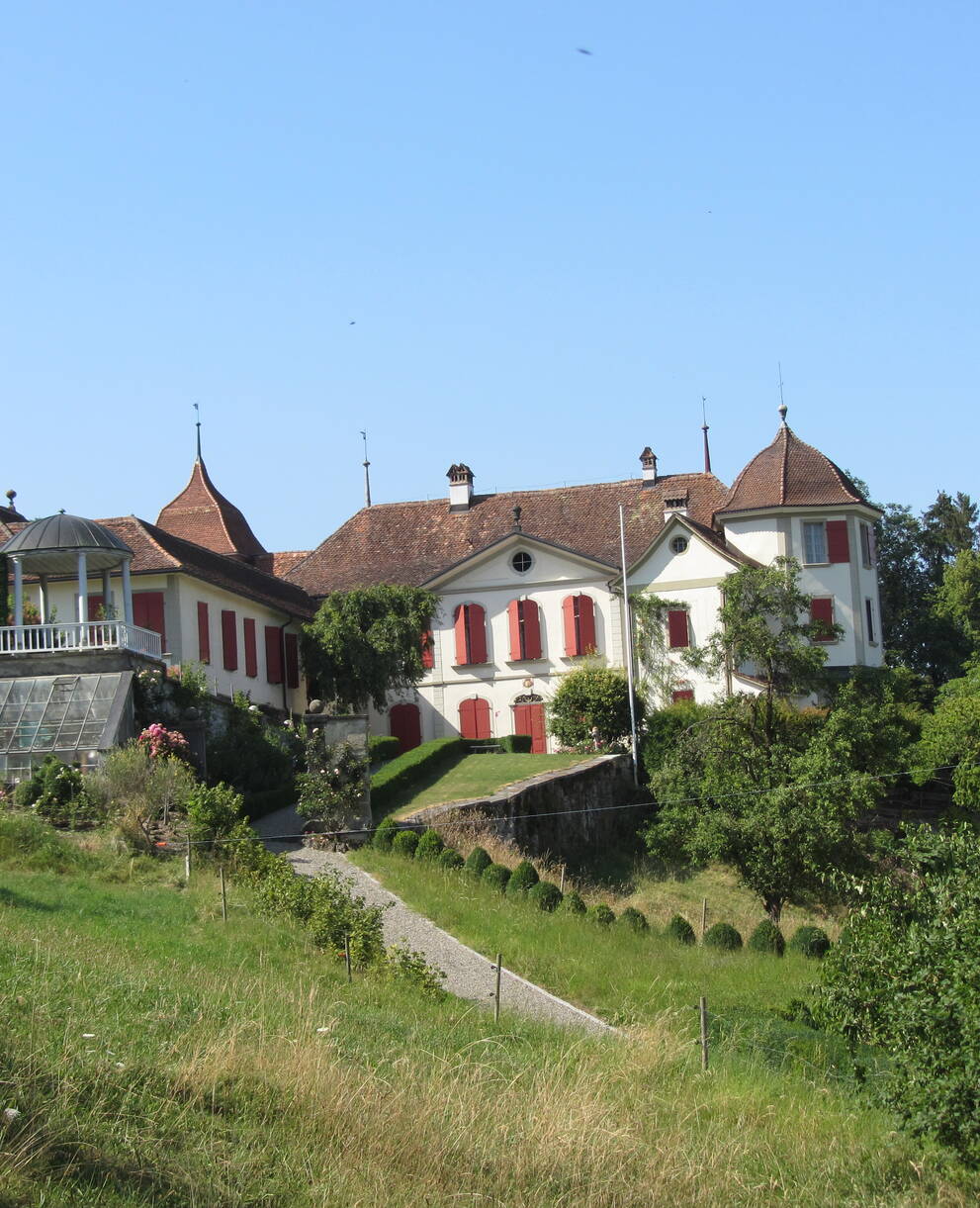 Die strukturreiche Landschaft beim Schloss Toffen