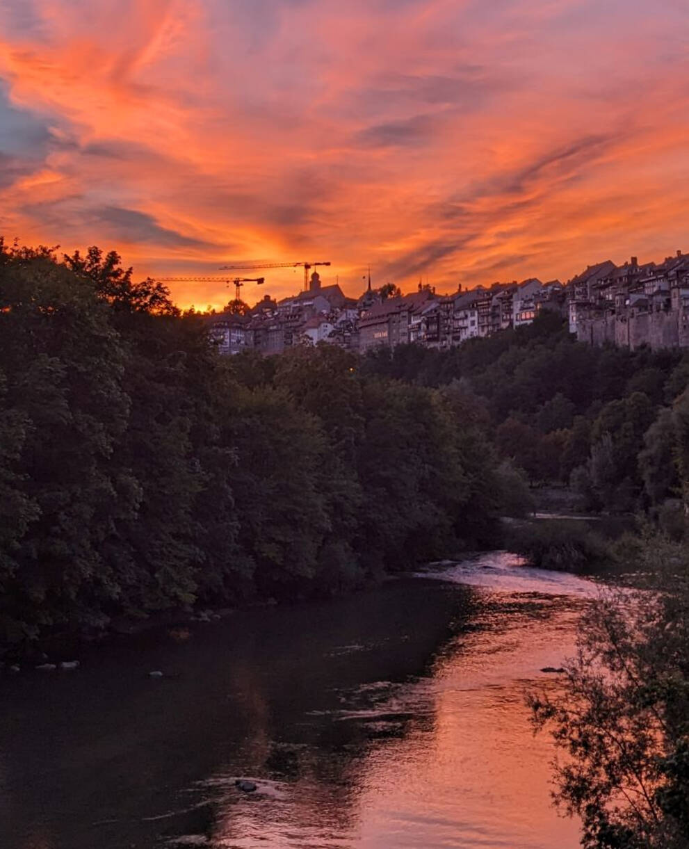 Sarine au crépuscule