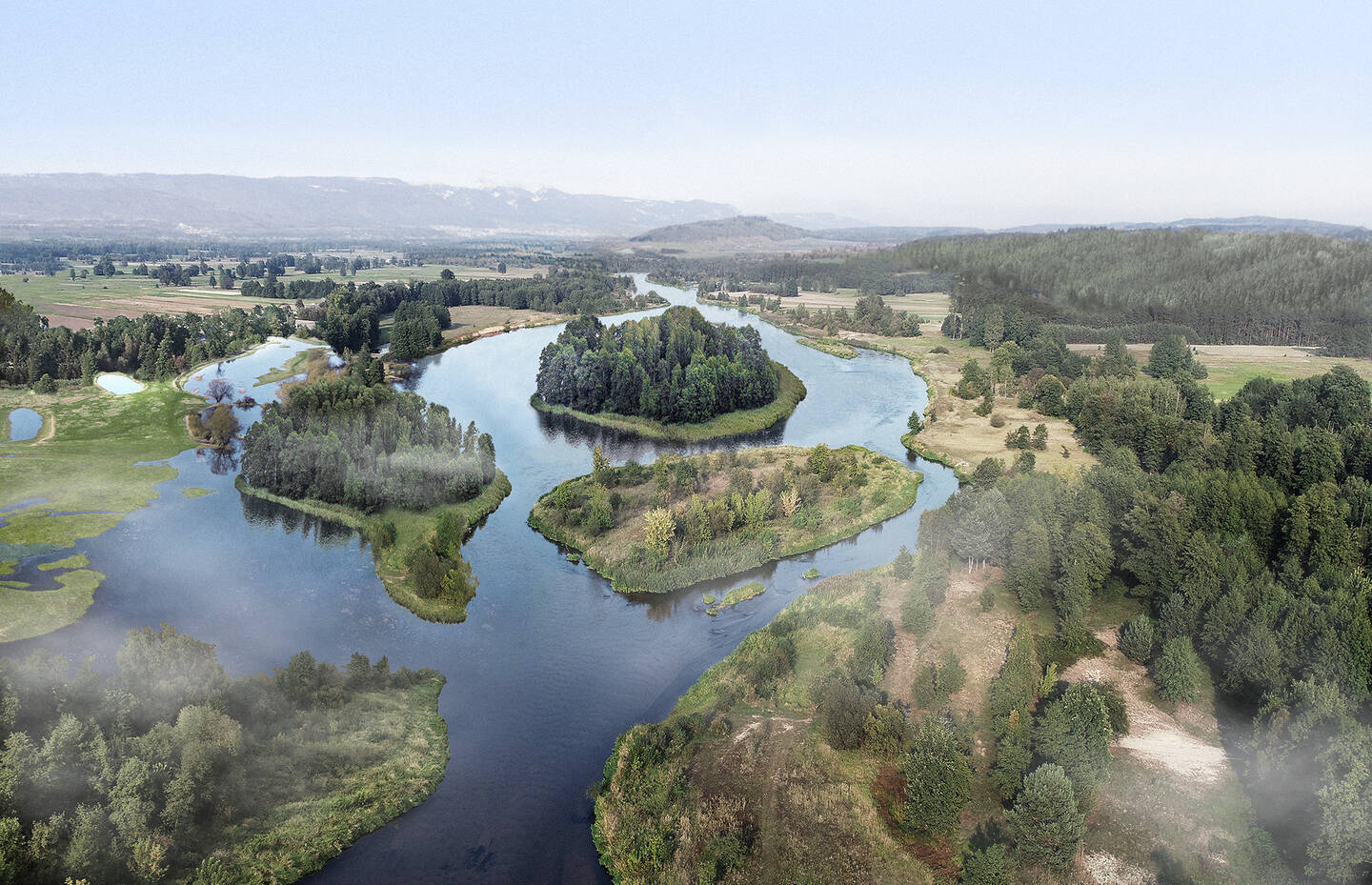 Visualisation de l'Aar tel qu'il pourrait s'écouler librement