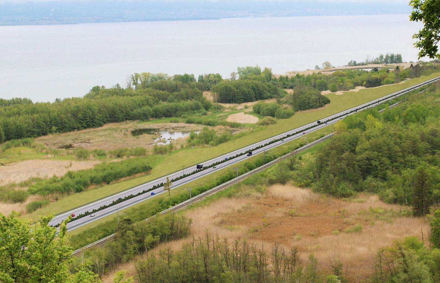 Bildmontage Rive sud du lac de Neuchâtel