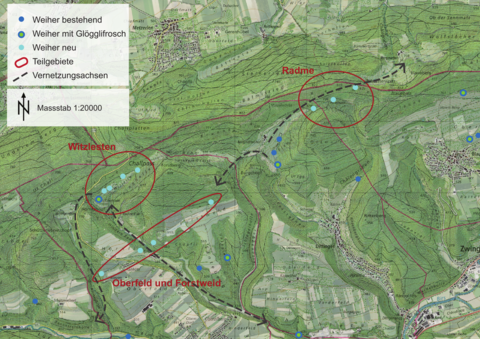 Übersichtskarte Glögglifrosch Schachental
