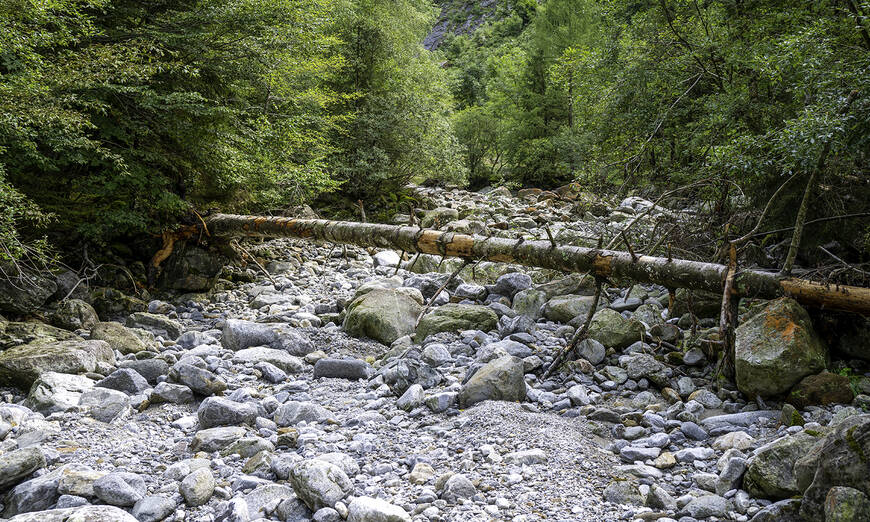 Ausgetrockneter Ria de Val Cama