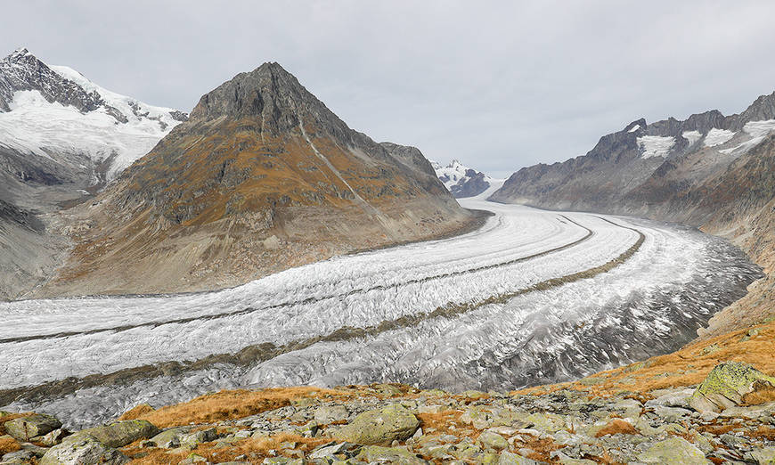 Aletschgletscher im Sommer 2020