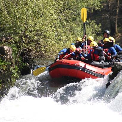 Rafting am Fluss