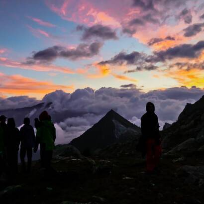 Sonnenaufgang in den Bergen
