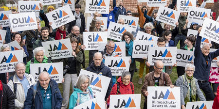 Ja zum Klimaschutzgesetz © Keystone / Urs Flüeler